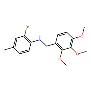 N-(2-Bromo-4-methylphenyl)-2,3,4-trimethoxybenzenemethanamine structure