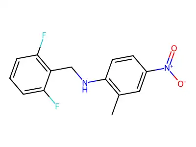N-(2,6-difluorobenzyl)-2-methyl-4-nitroaniline structure