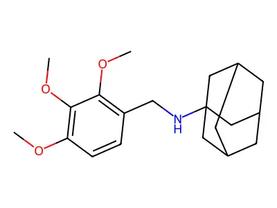 N-[(2,3,4-trimethoxyphenyl)methyl]adamantan-1-amine structure