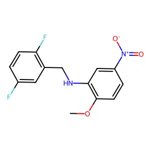 N-(2,5-difluorobenzyl)-2-methoxy-5-nitroaniline structure