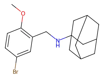 Adamantan-1-yl-(5-bromo-2-methoxy-benzyl)-amine structure