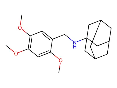N-[(2,4,5-trimethoxyphenyl)methyl]adamantan-1-amine structure