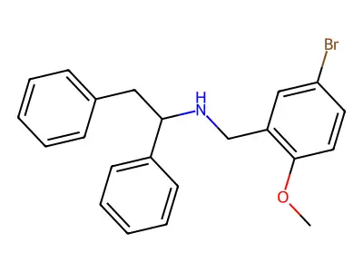 N-(5-bromo-2-methoxybenzyl)-1,2-diphenylethanamine structure