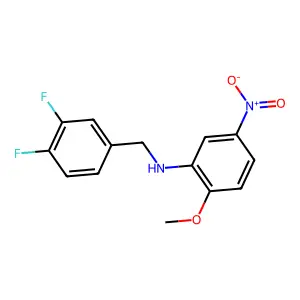 N-(3,4-difluorobenzyl)-2-methoxy-5-nitroaniline structure