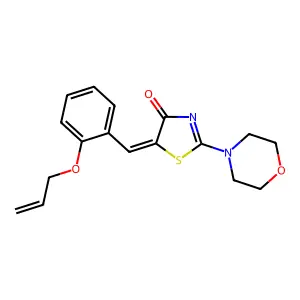 (E)-5-(2-(allyloxy)benzylidene)-2-morpholinothiazol-4(5H)-one structure