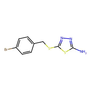 5-[(4-Bromobenzyl)sulfanyl]-1,3,4-thiadiazol-2-amine structure