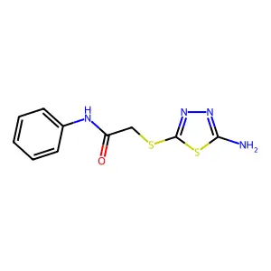 2-[(5-amino-1,3,4-thiadiazol-2-yl)sulfanyl]-N-phenylacetamide structure