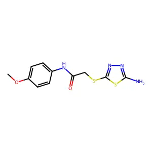 2-[(5-Amino-1,3,4-thiadiazol-2-yl)thio]-N-(4-methoxyphenyl)acetamide structure