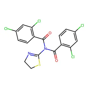 2,4-dichloro-N-(2,4-dichlorobenzoyl)-N-(4,5-dihydro-1,3-thiazol-2-yl)benzamide structure