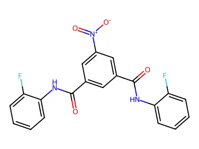 N,N'-Bis-(2-fluoro-phenyl)-5-nitro-isophthalamide structure