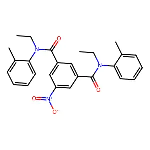 1-N,3-N-diethyl-1-N,3-N-bis(2-methylphenyl)-5-nitrobenzene-1,3-dicarboxamide structure