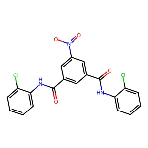 1-N,3-N-bis(2-chlorophenyl)-5-nitrobenzene-1,3-dicarboxamide structure