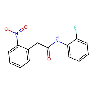 N-(2-fluorophenyl)-2-(2-nitrophenyl)acetamide structure