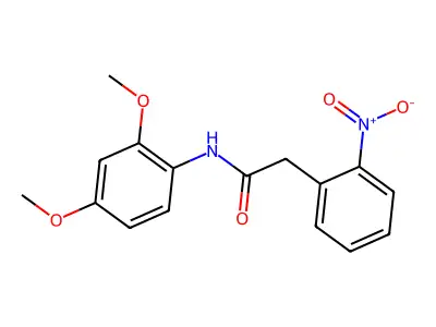 N-(2,4-二甲氧基苯基)-2-(2-硝基苯基)乙酰胺 structure