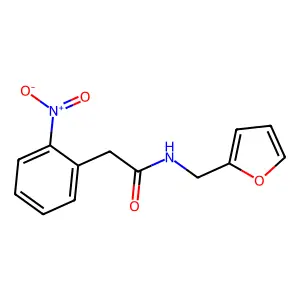 N-(furan-2-ylmethyl)-2-(2-nitrophenyl)acetamide structure