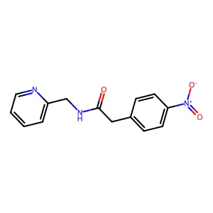 2-(4-硝基苯基)-N-(吡啶-2-基甲基)乙酰胺 structure