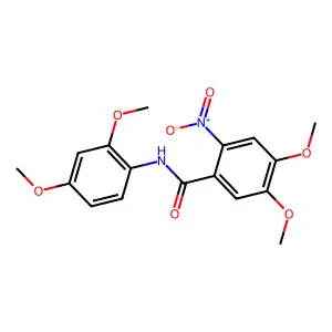 N-(2,4-dimethoxyphenyl)-4,5-dimethoxy-2-nitrobenzamide structure