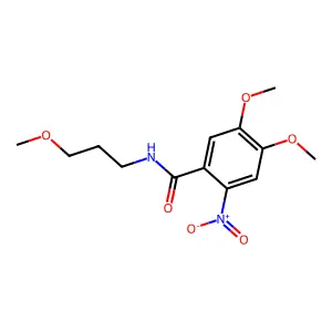 4,5-dimethoxy-N-(3-methoxypropyl)-2-nitrobenzamide structure