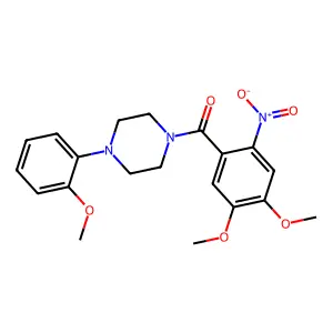 (4,5-Dimethoxy-2-nitrophenyl)[4-(2-methoxyphenyl)piperazin-1-yl]methanone structure