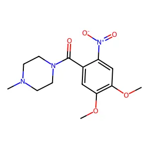 (4,5-Dimethoxy-2-nitrophenyl)(4-methylpiperazin-1-yl)methanone structure