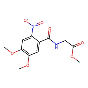 Methyl 2-[(4,5-dimethoxy-2-nitrobenzoyl)amino]acetate structure