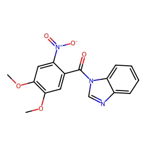 Benzimidazol-1-yl-(4,5-dimethoxy-2-nitrophenyl)methanone structure