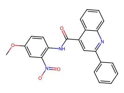 N-(4-methoxy-2-nitrophenyl)-2-phenylquinoline-4-carboxamide structure