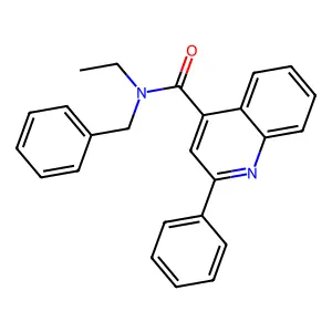 N-benzyl-N-ethyl-2-phenylquinoline-4-carboxamide structure