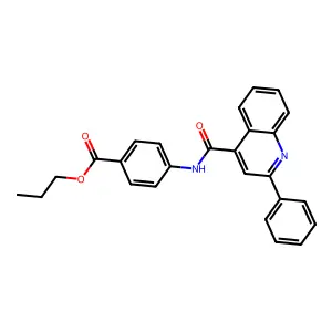 Propyl 4-[(2-phenylquinoline-4-carbonyl)amino]benzoate structure