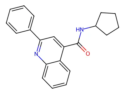 N-cyclopentyl-2-phenylquinoline-4-carboxamide structure