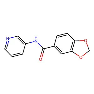 N-(3-pyridinyl)-1,3-benzodioxole-5-carboxamide structure