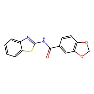 N-(1,3-Benzothiazol-2-yl)-1,3-benzodioxole-5-carboxamide structure