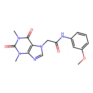 2-(1,3-dimethyl-2,6-dioxopurin-7-yl)-N-(3-methoxyphenyl)acetamide structure