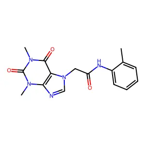 2-(1,3-dimethyl-2,6-dioxopurin-7-yl)-N-(2-methylphenyl)acetamide structure