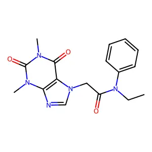 2-(1,3-dimethyl-2,6-dioxo-1,2,3,6-tetrahydro-7H-purin-7-yl)-N-ethyl-N-phenylacetamide structure