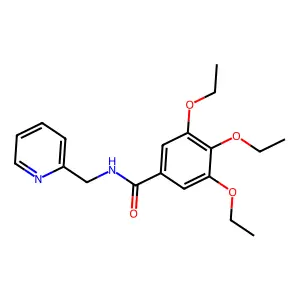 3,4,5-triethoxy-N-(pyridin-2-ylmethyl)benzamide structure