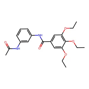 N-(3-acetamidophenyl)-3,4,5-triethoxybenzamide structure
