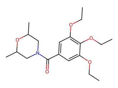 (2,6-Dimethylmorpholin-4-yl)(3,4,5-triethoxyphenyl)methanone structure