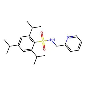 2,4,6-tri(propan-2-yl)-N-(pyridin-2-ylmethyl)benzenesulfonamide structure