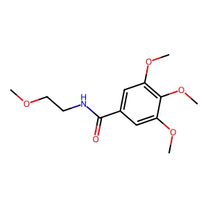 3,4,5-trimethoxy-N-(2-methoxyethyl)benzamide structure