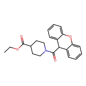 ethyl 1-(9H-xanthene-9-carbonyl)piperidine-4-carboxylate structure
