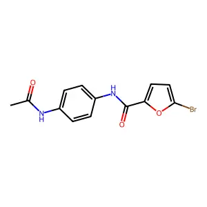 N-(4-acetamidophenyl)-5-bromofuran-2-carboxamide structure