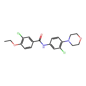 3-chloro-N-(3-chloro-4-morpholin-4-ylphenyl)-4-ethoxybenzamide structure
