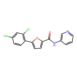 5-(2,4-dichlorophenyl)-N-pyridin-3-ylfuran-2-carboxamide structure