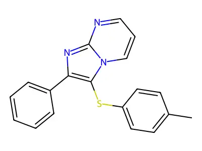 2-Phenyl-3-(p-tolylthio)imidazo[1,2-a]pyrimidine structure