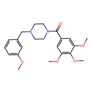 [4-[(3-Methoxyphenyl)methyl]piperazin-1-yl]-(3,4,5-trimethoxyphenyl)methanone structure