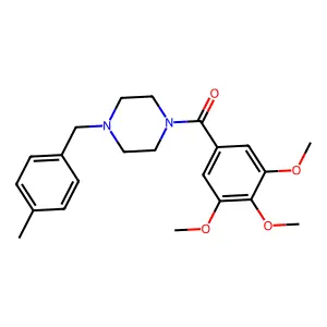 [4-[(4-Methylphenyl)methyl]piperazin-1-yl]-(3,4,5-trimethoxyphenyl)methanone structure
