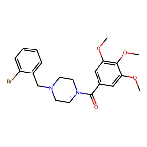 [4-[(2-Bromophenyl)methyl]piperazin-1-yl]-(3,4,5-trimethoxyphenyl)methanone structure