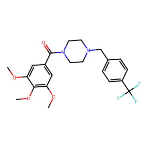 {4-[4-(Trifluoromethyl)benzyl]piperazin-1-yl}(3,4,5-trimethoxyphenyl)methanone structure