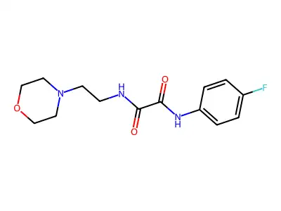N'-(4-fluorophenyl)-N-(2-morpholin-4-ylethyl)oxamide structure